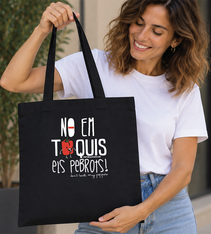 bossa tote pebrots en català