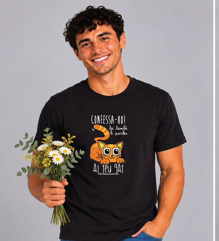 Samarreta unisex gats en català