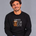 Samarreta home màniga llarga en català