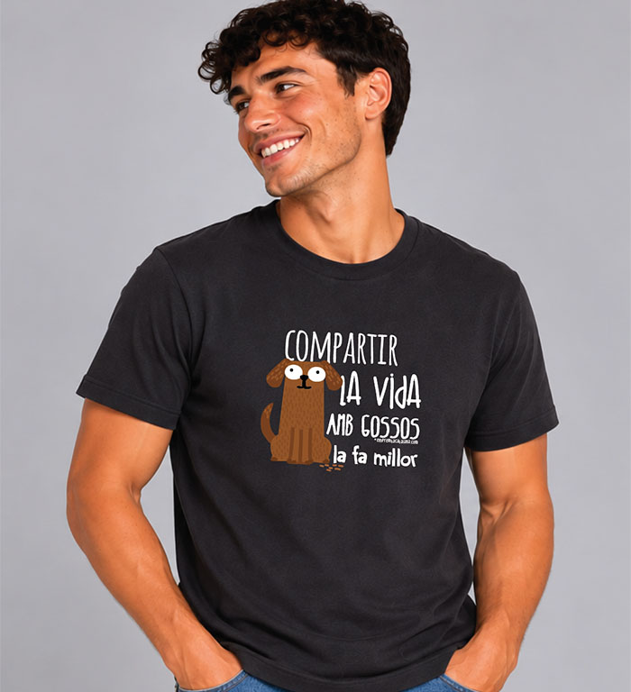 Samarreta unisex gossos en catala