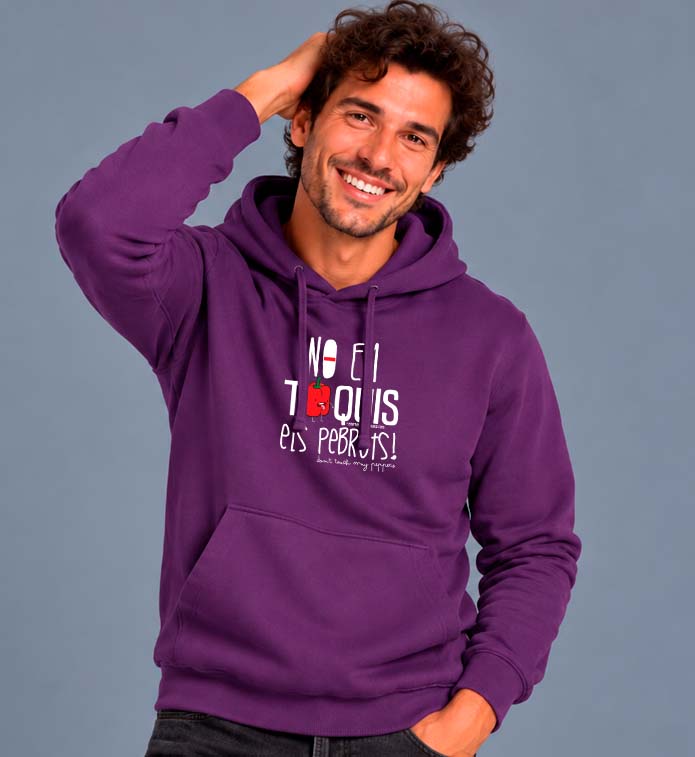 Dessuadora unisex amb caputxa en català