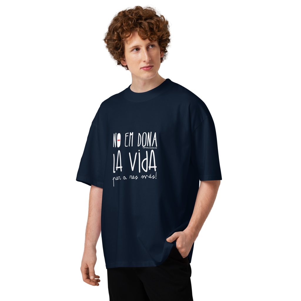 Samarreta oversize amb disseny en catala